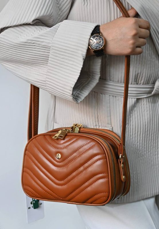 کیف دوشی بنو مدل 4870 - عسلی